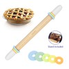 Geesta Adjustable Wood Rolling Pin with 5 Thickness Rings, Precise