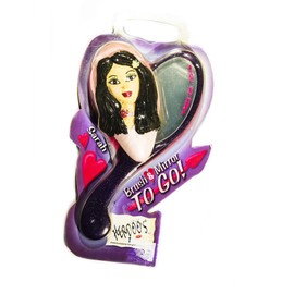 Herdoos Exotic Sarah Girl Hair Brush 3D & Mirror All in One"To Go"
