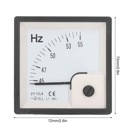 Frequency Display Meter 45 to 55Hz 1.5 Class Accuracy 72X72mm AC Frequency Meter