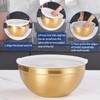 Moxinox Gold Mixing Bowls with Airtight Lids, Stainless Steel Nesting