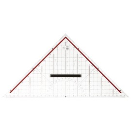 M + R M+R 723320100 Geodreieck 30 cm Acrylglas glasklar, hinterlegt, rot
