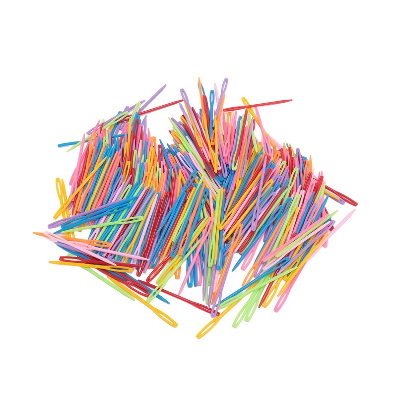 1000PCS Large Eye Plastic Sewing Needles Yarn Needles Weaving Needles