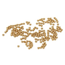 sourcing map 200 Pcs Precision Solid Brass Bearing Balls 1.8mm Industrial Brass Ball Spheres for Machinery, Automotive, and DIY (H62 Brass)