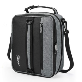 Kato Tirrinia Expandable Insulated Lunch Bag, 16L Large Lunch Cooler Bag with Shoulder Strap for Men and Women, Leakproof Lunch Box Bag, Suitable for Work School Picnic Camping Beach Travel,Gray