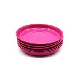 Kimmel Plates 14 cm Set of 6 Reusable Fuchsia Dinner Plates Plastic Tableware Party Tableware Children's Tableware