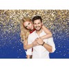 LYCGS 8x6ft Royal Blue Glitter Backdrop Birthday Gold Spots Bokeh