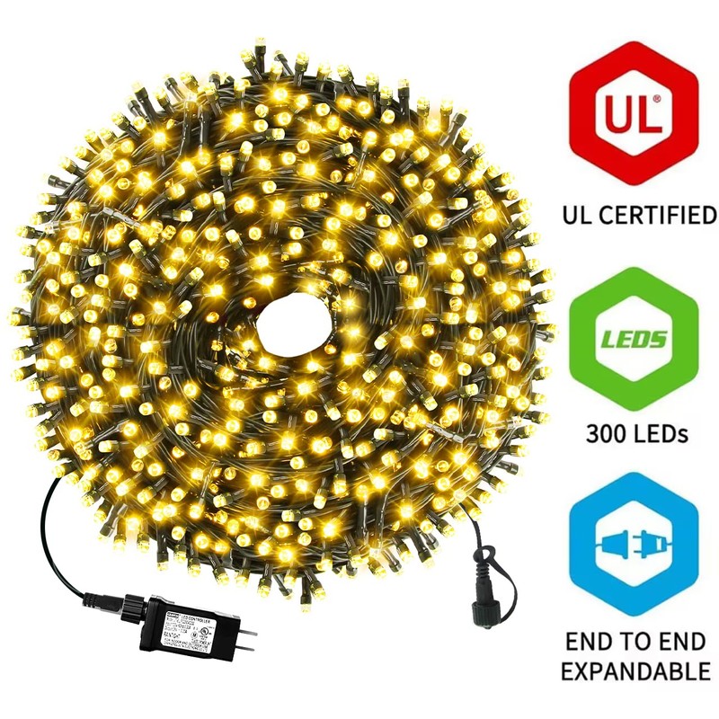 MZD8391 Upgraded 105FT 300LEDs Christmas Lights Outdoor Indoor String Lights