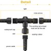 FVTLED Pack of 5, Replacement 2Pin T-Connector Waterproof for Single