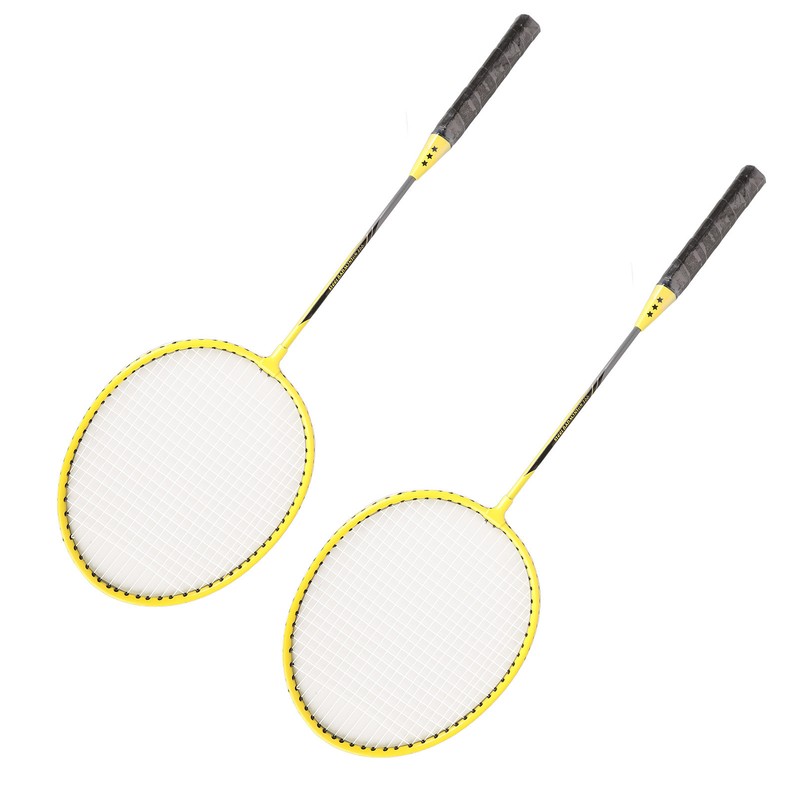 Badminton Rackets Iron Alloy Lightweight Badminton Racquets with 3 Balls