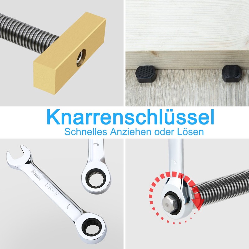 Set of 2 Table Workbench Clamp with 4 Bench Dogs