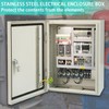 YongChen Silver Carbon Steel Enclosure 10x8x6 inch IP66 Waterproof &