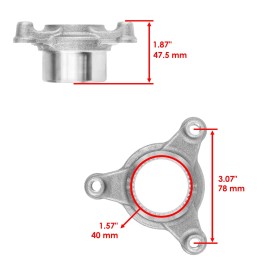 Caltric Rear Brake Disc Rotor Hub Flange fits Honda 43121-HP1-600