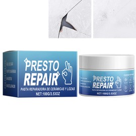 GNAUMORE Repair paste for enamel, ceramic repair kit, repair agent for ceramic tiles, scratch repair paste for repairing scratches, holes, cracks, 100 g