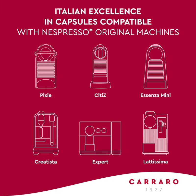 CARRARO 1927 Variety Pack Coffee Capsules - 100 Aluminium Coffee