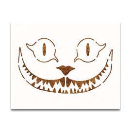 Cheshire Cat Pumpkin Stencil - Reusable Color, Draw, Paint Custom Stencil Art (8x6)