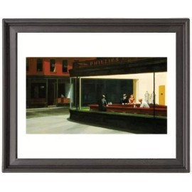 Edward Hopper - Nighthawks  - Picture Frame 8x10 inches - Poster - Print - Poste