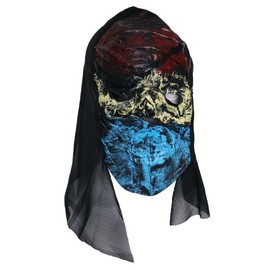 Zombie Rubber Face Mask Blue Mummy