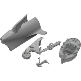 Eduard EDU648787 1/48 Brassin Mitsubishi Zero Ship Fighter Airplane, 32 Model Tail Leg Set (For Edual) Plastic Model Parts, Molded Color