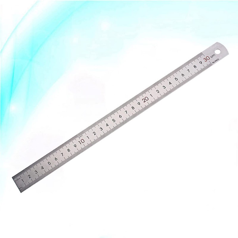 Operitacx Double Sided Metal Ruler Stainless Steel for Sewing Metric