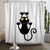 SDOTPMT 175 x 190 cm Black Cat with Sharp Paws