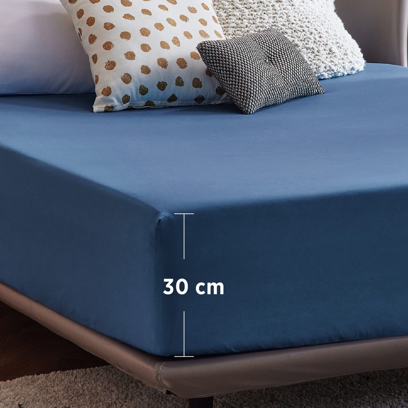 Bedsure Fitted Sheet, 180 x 200 cm, Box Spring Bed