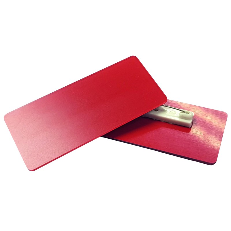 Customcard Ltd Chalkboard Write on Reusable Name Badges RED (Pack