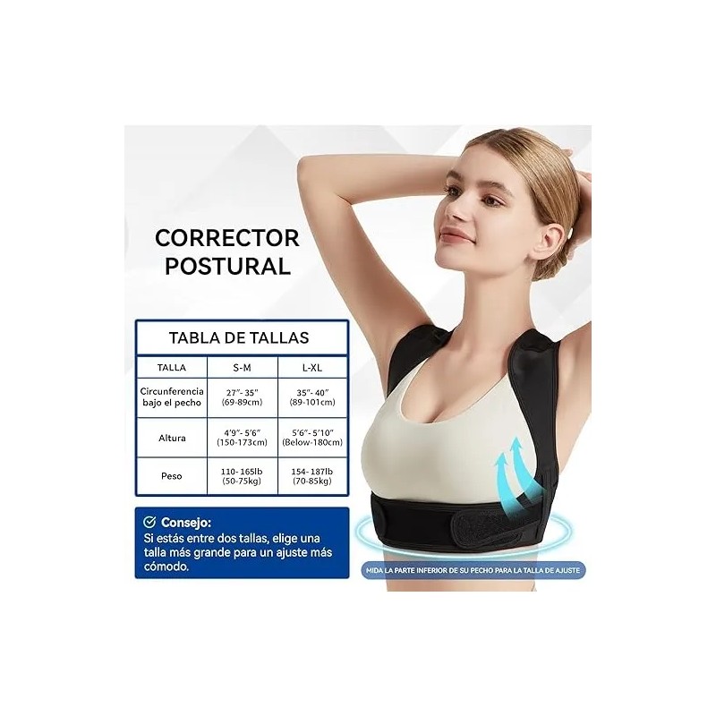 Faja Ajustables De Correccin De La Postura De La Joroba