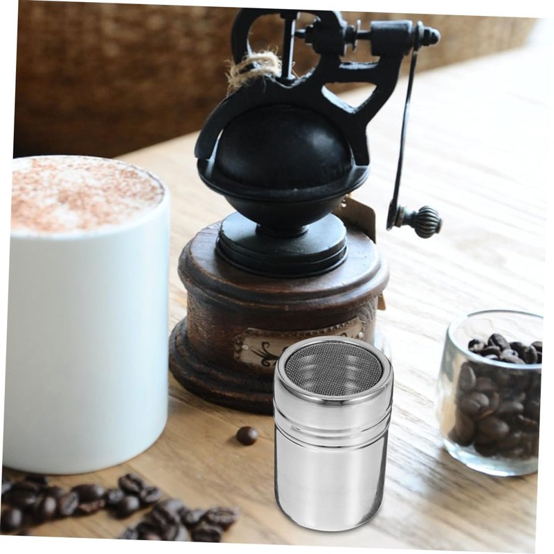 CIYODO Stainless Steel Sugar Shaker Fine Mesh Sifter Lid Powder
