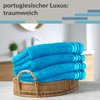 Lashuma Lugano Guest Towels 30 x 50 cm Blue Aquamarine