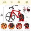 Thapncow Bicycle Pizza Cutter, Stainless Steel Pizza Cutter, Funny Kitchen