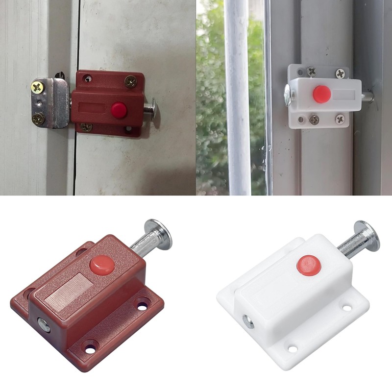 8 PCS Plastic Spring Loaded Automatic Door Latches with Push