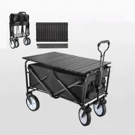 Goraesil Foldable Multi-purpose Outdoor Table Camping Wagon (Standard Tires)