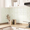 Wallercity Glossy Marble Beige/Yellow Peel and Stick Backsplash for Kitchen