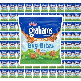 Cinnamon Graham Crackers Bug Bites, 1 Ounce Bags Each (Pack of 60), Individually Wrapped Snacks, The Hampton Popcorn & Candy Company