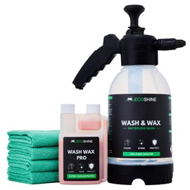 Ecoshine Waterless Car Wash Kit | Super Concentrated Rinseless Car Wash And Wax Formula With Non Foaming Detail Sprayer For Fast Car Detailing | Makes 16 Gal Of Ready To Use Waterless Wash And Wax