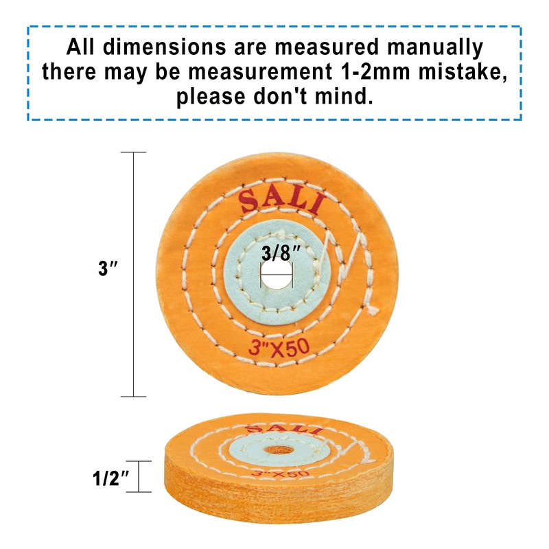 SALI 6 Pack Polishing Wheel for Bench Grinder Buffing Wheel
