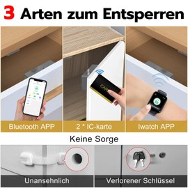 Anweller Smart Drawer Lock, Electronic Cabinet Lock, Furniture Lock with App, NFC Lock, Letterbox Lock, Child Safety Cabinet for Cupboard, Drawer, Box, Lockers, Letter Box