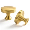 GRANTENOV Solid Brass Cabinet Knobs 1-3/8 inch (35 mm) Diameter
