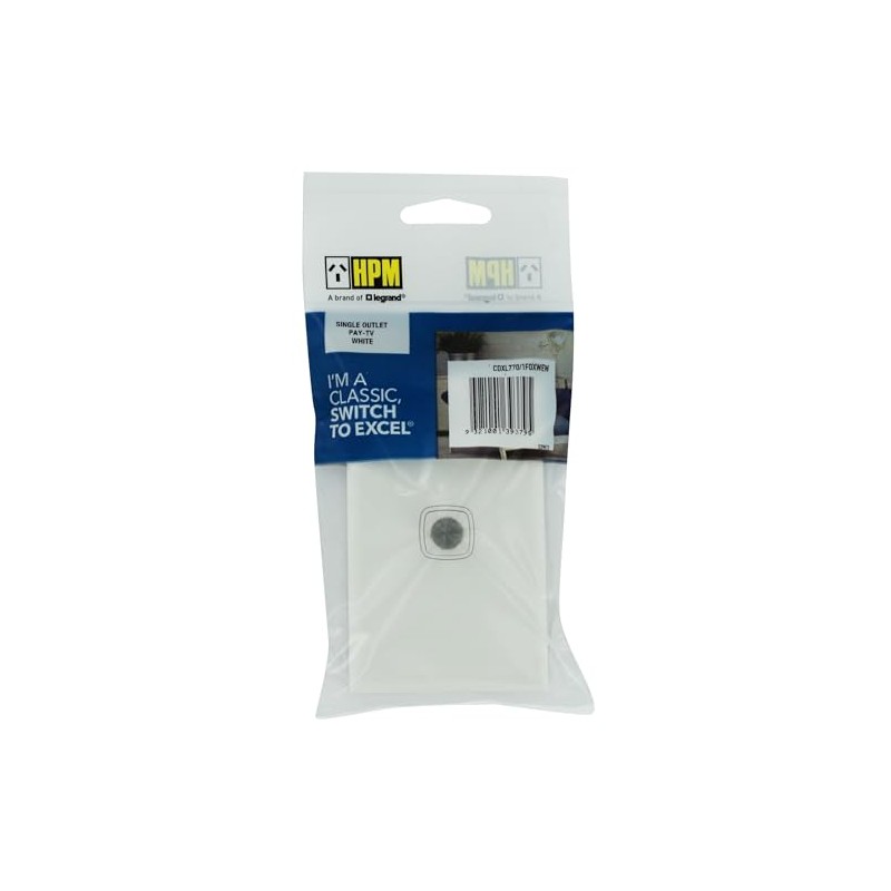 HPM Excel 1 Gang Foxtel Approved Coax Port