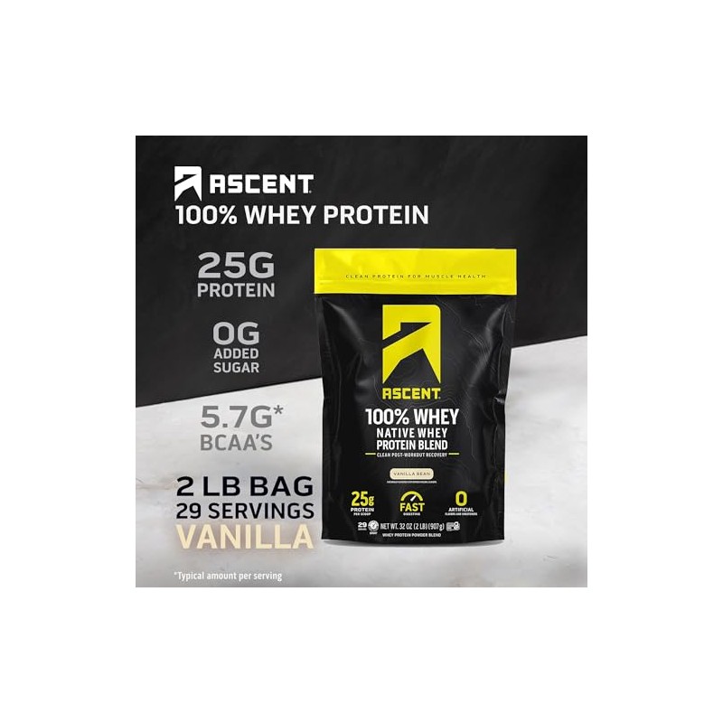 Ascent Native Fuel Whey Polvo Proteínico con Suero de Leche