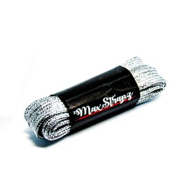 maxstrapz Metallic Glitter Shoelaces From Sparkly Shoe Laces (65cm, Silver)
