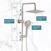 LOCALAND 10 Inch High Pressure Rainfall Shower Head with Handheld