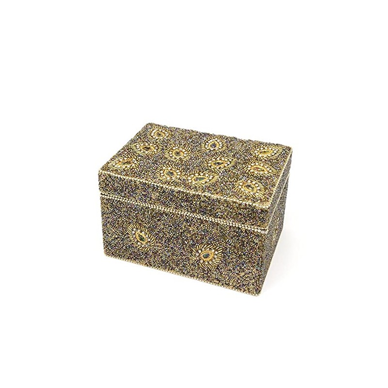 Tomo Corporation Peacock GD Beaded Rectangle Box 14921811278 W 17