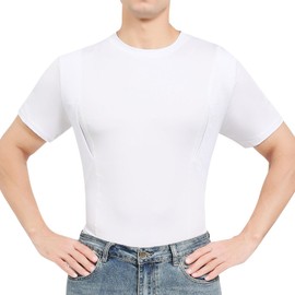 NELKBI Conceal Carry Shirts for Men, Gun Holster T-Shirt for Men Concealed Carry, Black Holster Shirt