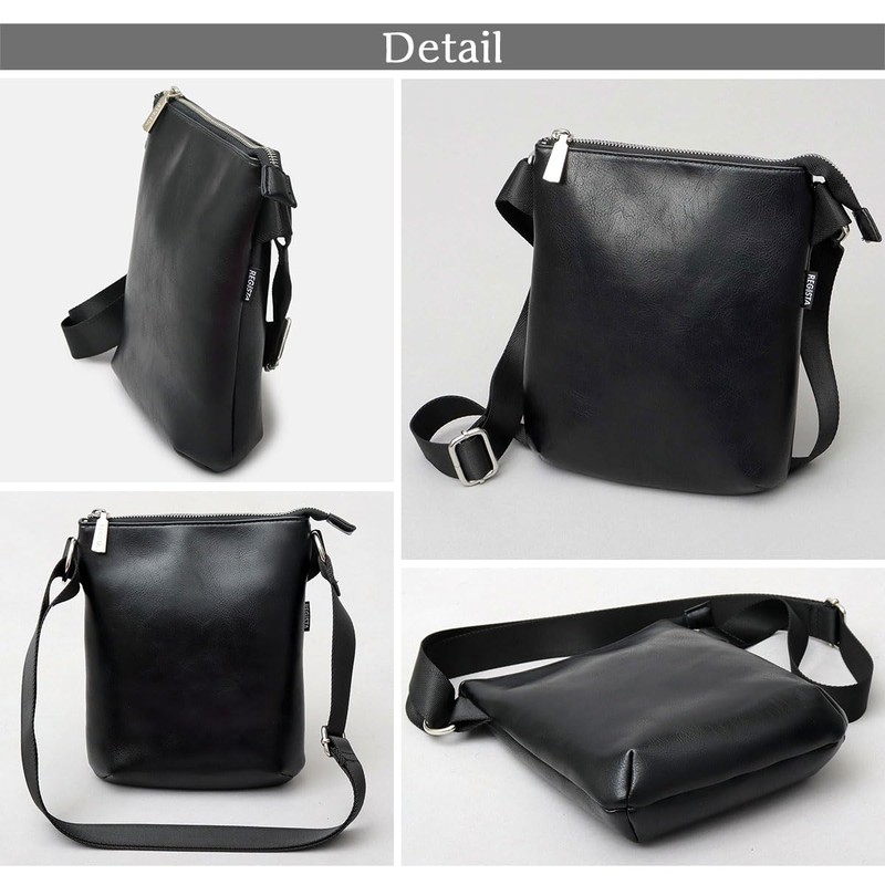 Regista Shoulder Bag, Sacoche, Men's, Small, Vertical, Cowhide Split Leather,