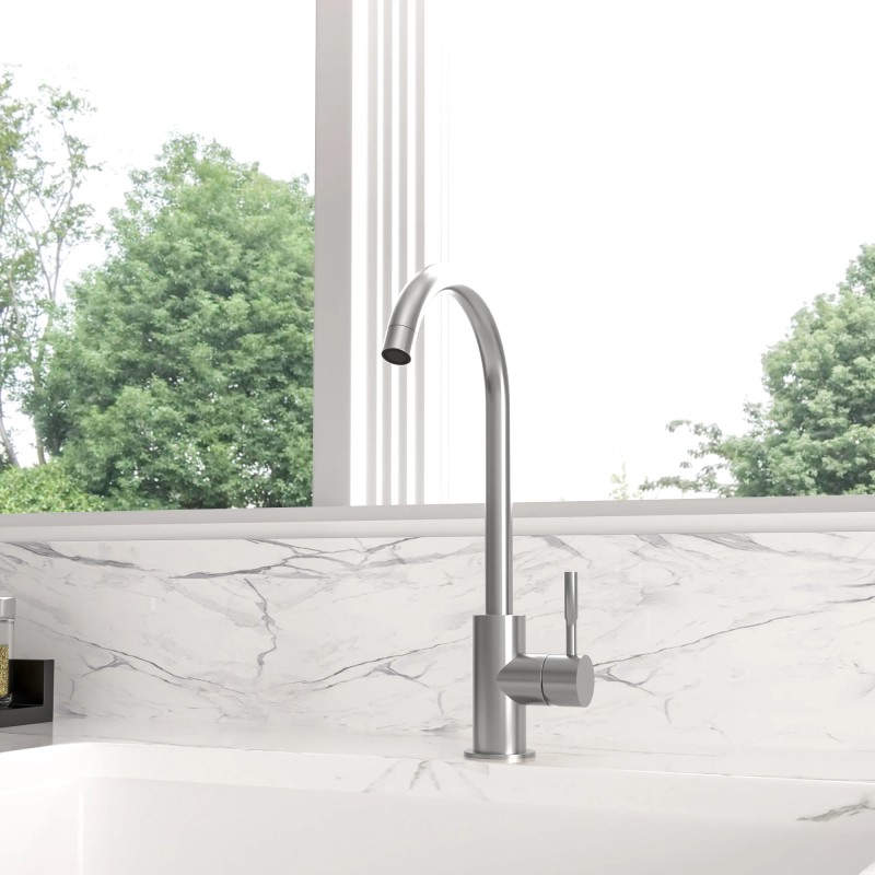 CUPC Faucet Hot and Cold Kitchen Sink FaucetColor: Brushed Nickel,
