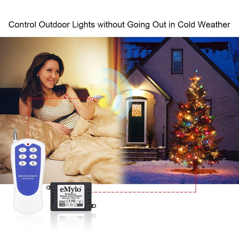 eMylo AC 220V-230V-240V 1000W 6 x 1 Channel 433MHZ RF