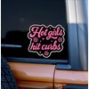 Hot Girls Hit Curbs Sticker 5 inch – Funny Pink