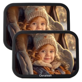 2 Pack Baby Car Mirror Clear Wide View Convex Shatterproof Shake-Proof 2 Pack Easy Install Rear Facing Backseat Mirror for Car Seat Attachment Blind Spot Reduction Distortion-Free View