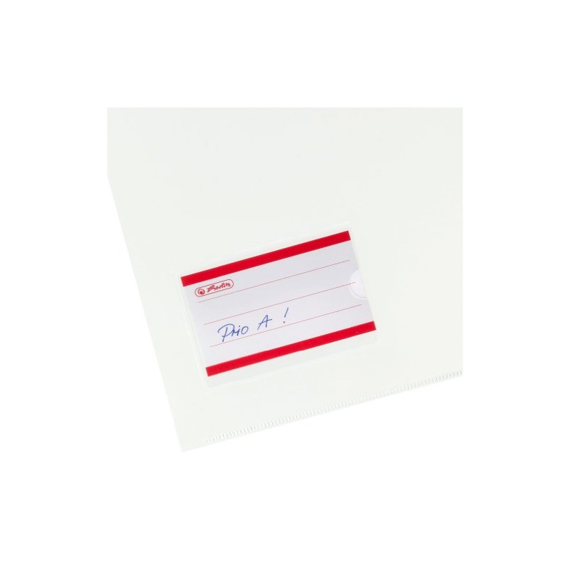 Herlitz 10913804 Aktenhülle A4 glasklar mit Etikett, PP, 0,180 mm